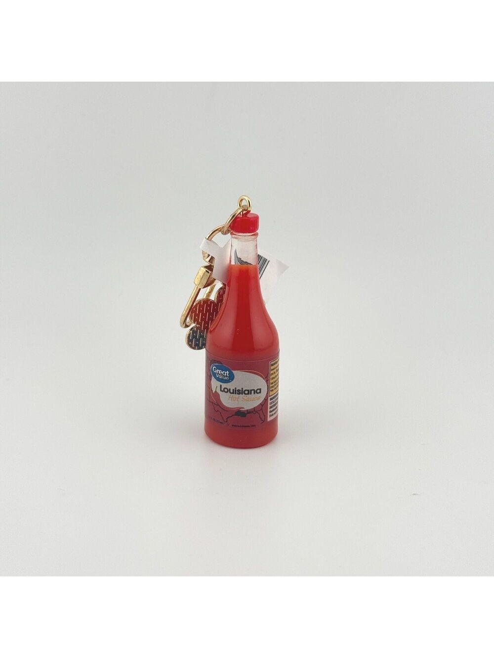 Walmart Great Value Louisiana Hot Sauce Bag Charm Keychain